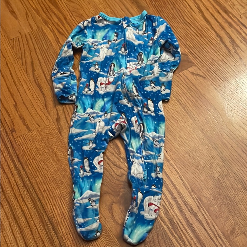 Free Birdees Blue Winter Print Kids One Piece